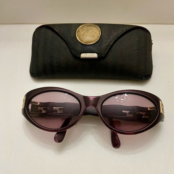 Vintage, Fendi Burgundy Bi-Focal with Case (5.5in x 1.75in x 2.5in) - Picture 1 of 14